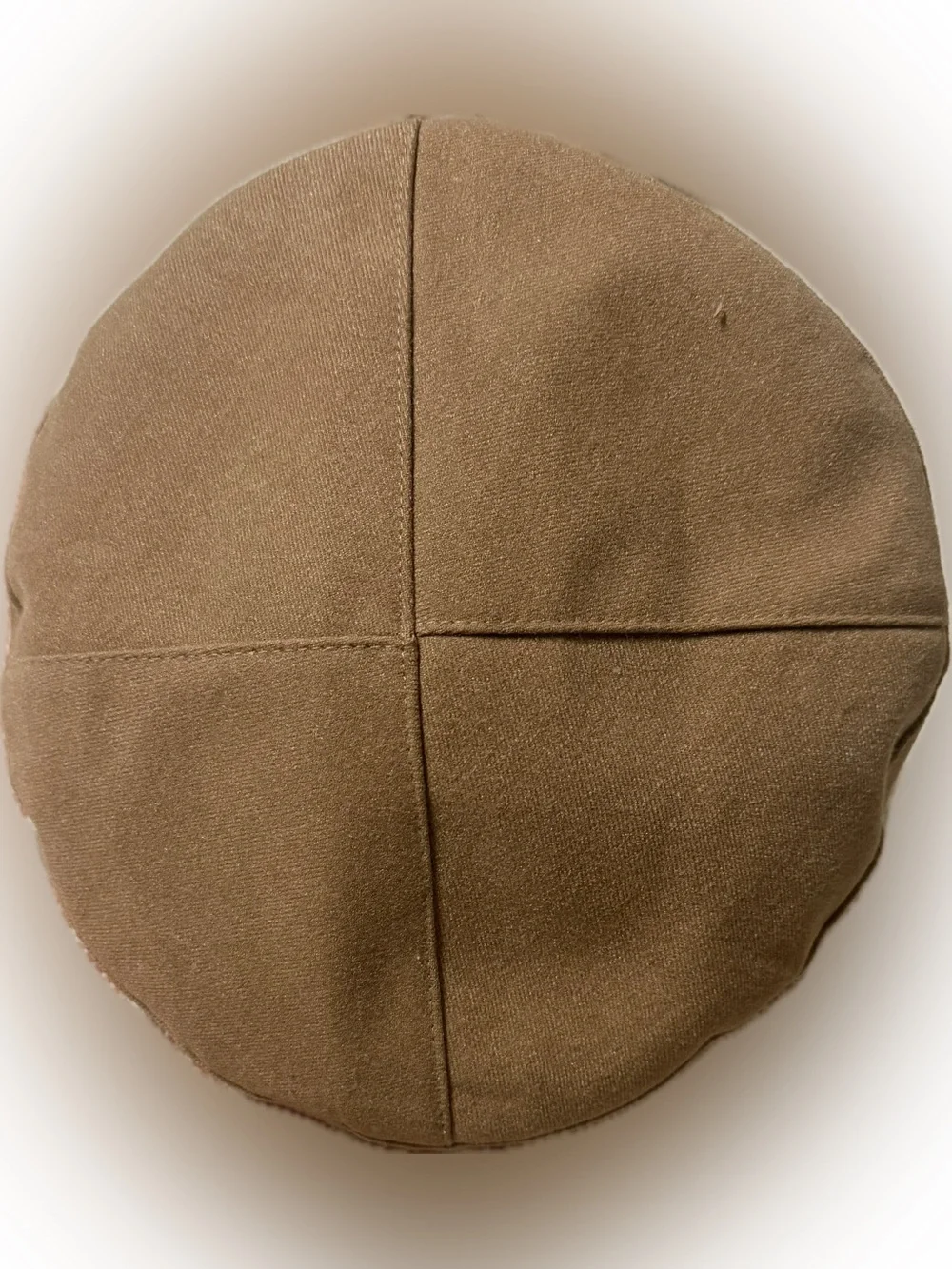 Inspire Beige Beret with Black Logo Accent
